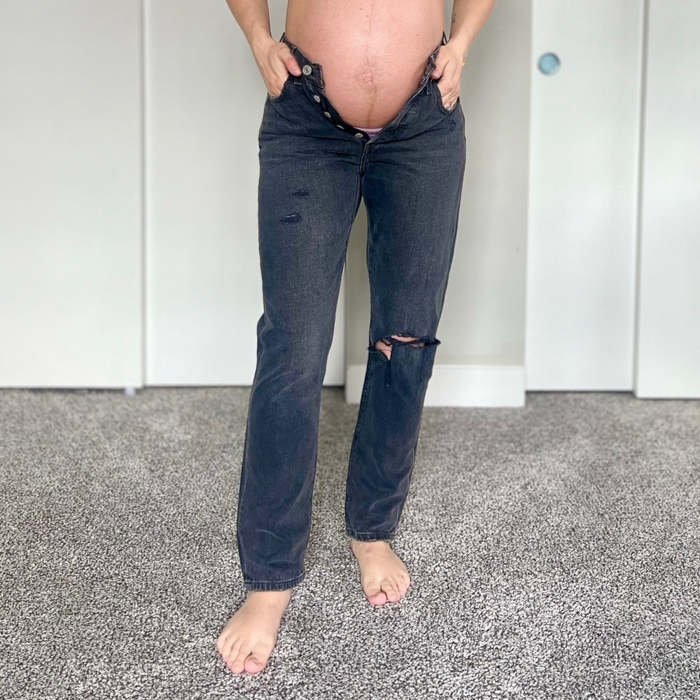 Levi's Big E Premium 501 S Jeans - Faded Black Wash - Grunge Streetwear -Size 27 - Picture 2 of 15